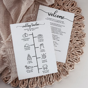 Modern Minimalist Wedding Welcome Letter and Icon 