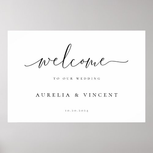 Modern Minimalist Wedding Welcome Poster