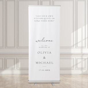 Modern Minimalist Wedding Welcome Retractable Banner