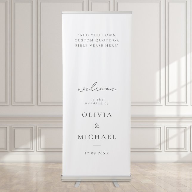Modern Minimalist Wedding Welcome Retractable Banner (Creator Uploaded)