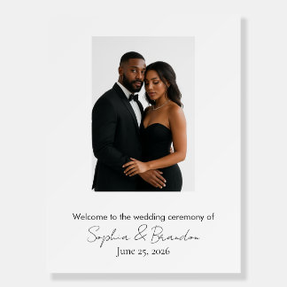 Modern Minimalist Wedding Welcome Sign 