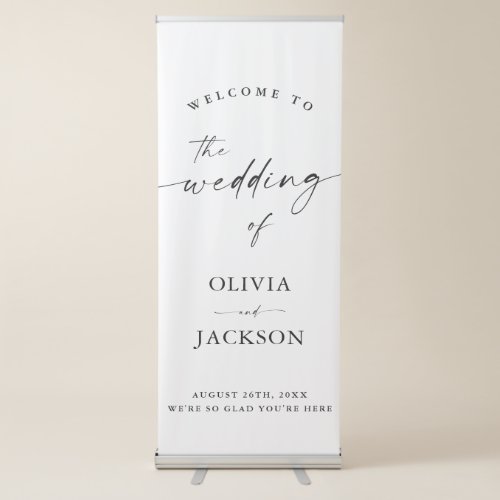 Modern Minimalist Wedding Welcome Sign 