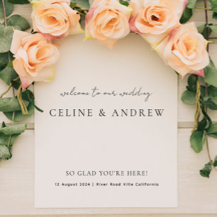Modern Minimalist Wedding Welcome Sign