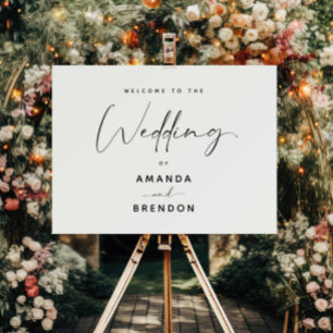 Modern Minimalist Wedding Welcome Sign