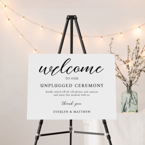 Modern Minimalist Wedding Welcome Sign