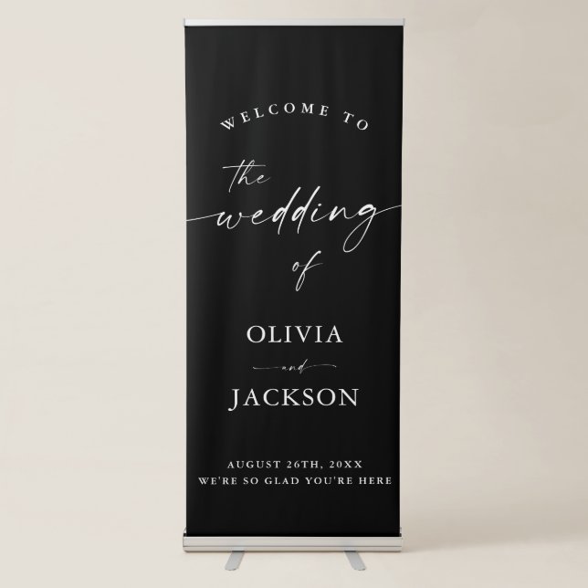 Modern Minimalist Wedding Welcome Sign  (Front)