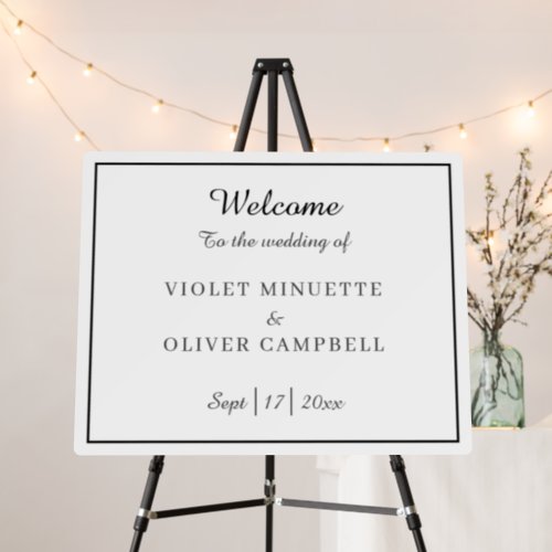 Modern Minimalist Wedding Welcome Sign v2