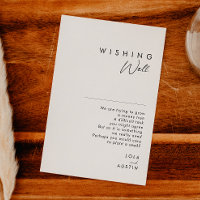 Modern Minimalist Wedding Wishing Well Card