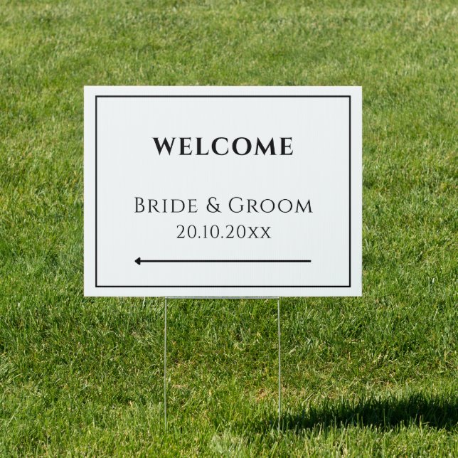 Modern, Minimalist Welcome Entrance/Parking Yard Sign (Insitu)