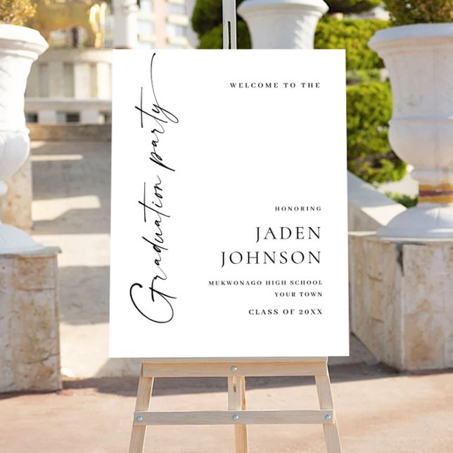 Modern Minimalist WELCOME Graduation Party Foam Board (Creator Uploaded)