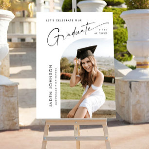 Modern Minimalist WELCOME Graduation Party Photo Foam Board