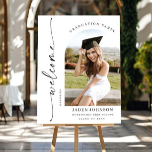 Modern Minimalist WELCOME Graduation Party Photo Foam Board
