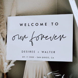 Modern Minimalist Welcome to our Forever Sign