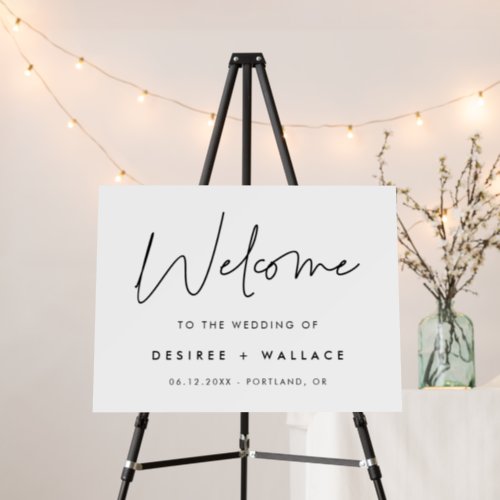 Modern Minimalist Welcome to our wedding Foam Board