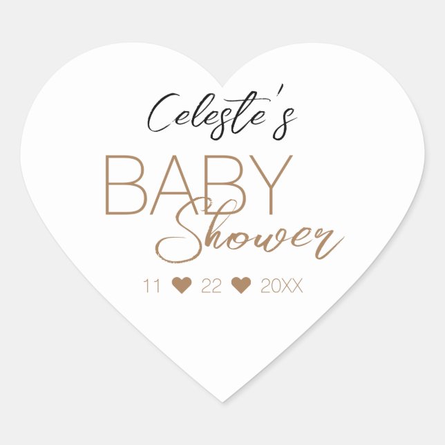 Modern Minimalist White Baby Shower Envelope Seal (Front)