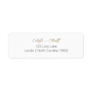 Modern Minimalist White Baby Shower Return Address Label