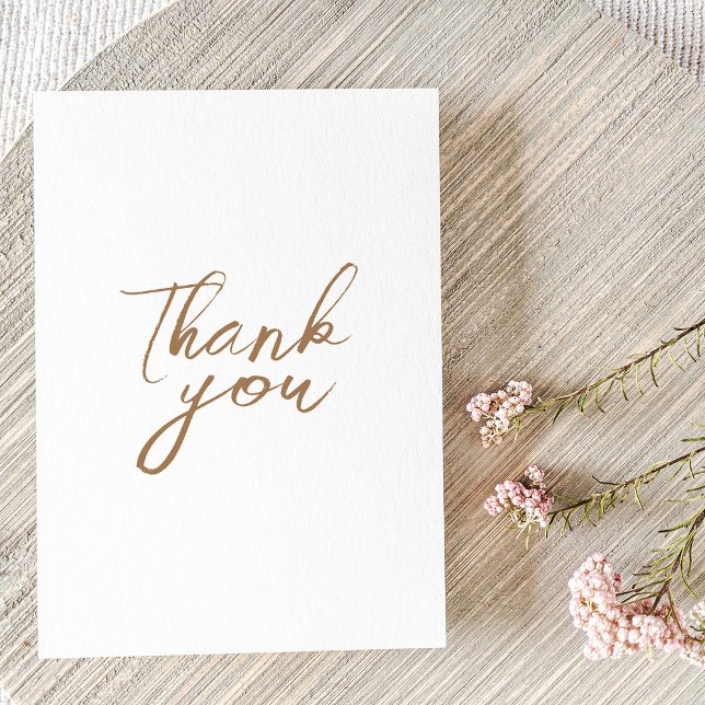 Modern Minimalist White Baby Shower Thank You Card (Creator Uploaded)