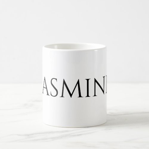 Modern Minimalist White Black Add Your Name Magic Mug