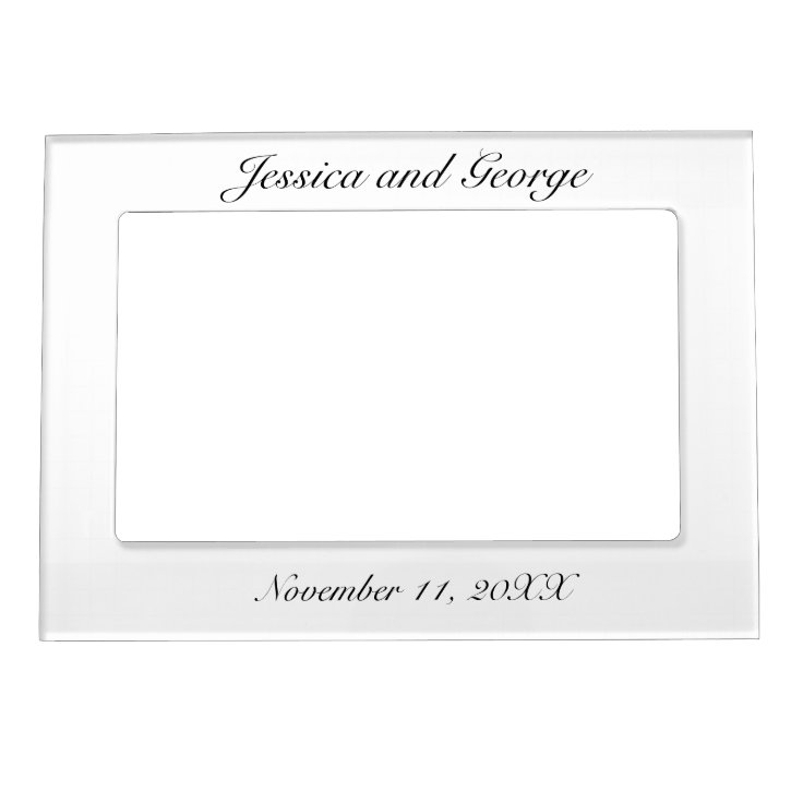 Modern Minimalist White Black Wedding Frame Zazzle