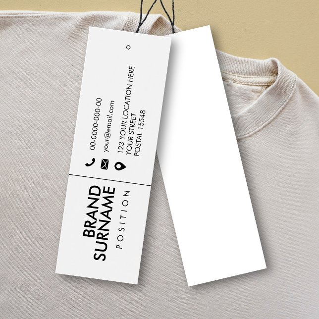Modern Minimalist White Business Hang Tags (Creator Uploaded)