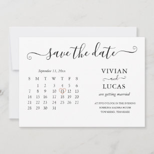 Calendar Wedding Invitations & Templates | Zazzle