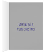 Modern Minimalist White Christmas Tree Custom Cards (Inside (Right))