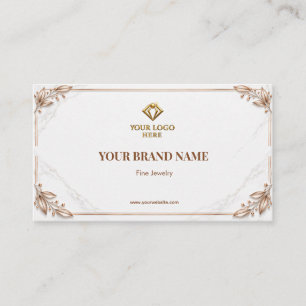 Modern Minimalist White Jewelry Earring Card