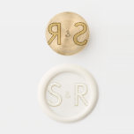 Modern Minimalist White Monogram Wedding Wax Seal Stamp<br><div class="desc">Create your own personalized wedding wax seal stamp kit featuring custom monogram initials in simple bold typography.</div>