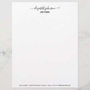 Modern Minimalist White Office Letterhead