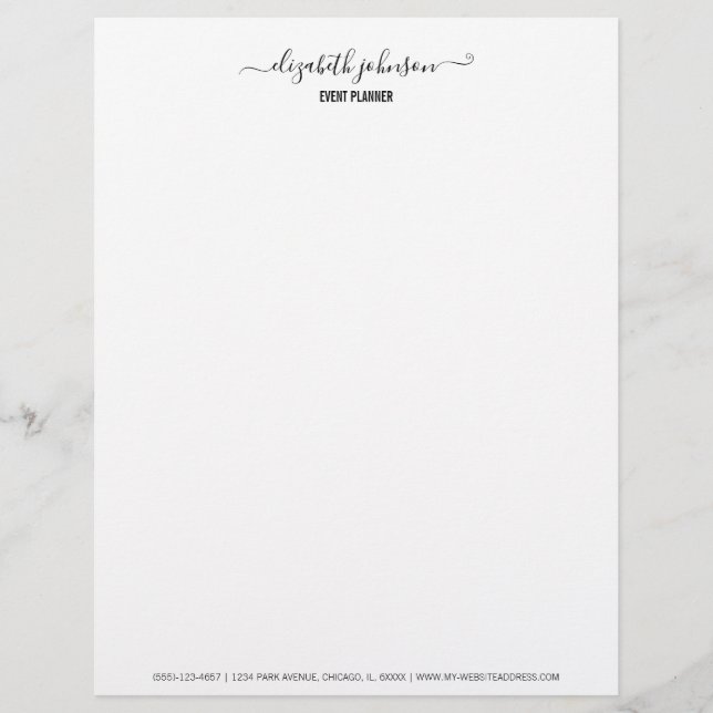 Modern Minimalist White Office Letterhead (Front)
