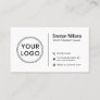 Modern minimalist white or any color custom logo business card
