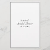 Modern Minimalist White Over Under Bridal Game | Zazzle