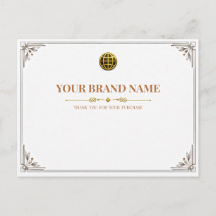 Modern Minimalist White Packing Slip Postcard