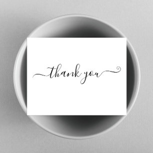 Modern Minimalist White Thank You Card