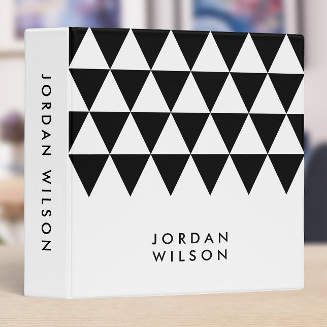 Modern Minimalist White with Black Triangle Binder (Creator Uploaded)