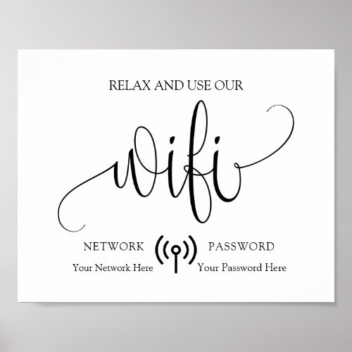 Modern Minimalist WiFi Sign