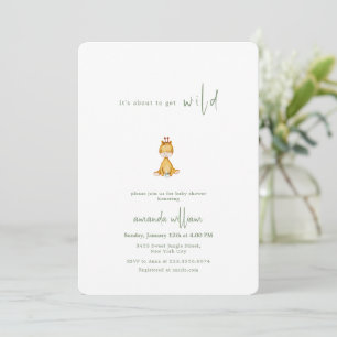 Modern Minimalist Wild Safari Giraffe Baby Shower Invitation