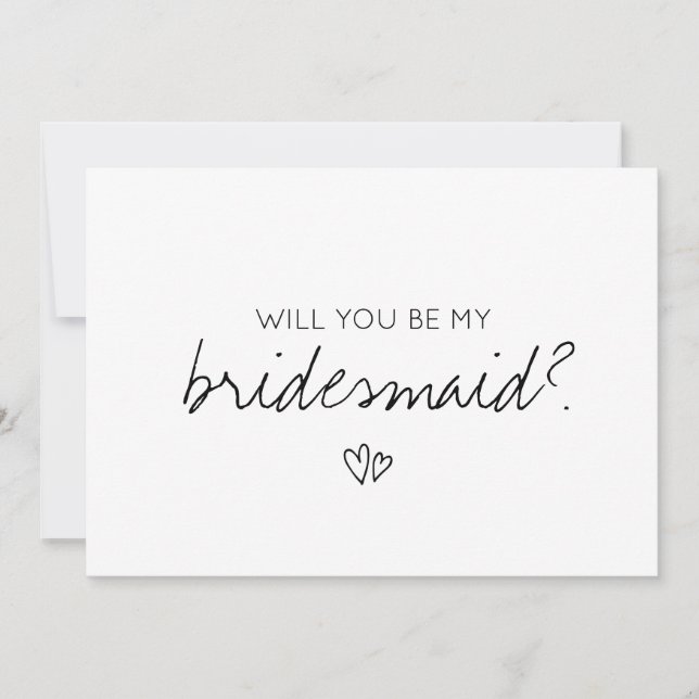Modern Minimalist Will you be my bridesmaid (Front)