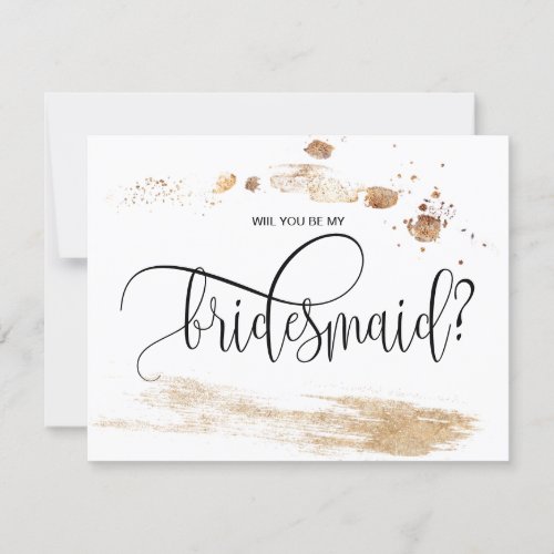 modern minimalist will you be my bridesmaid invita invitation