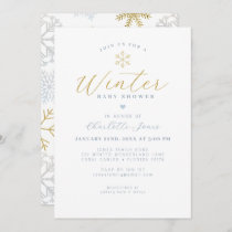 Modern Minimalist Winter Baby Shower Invitation