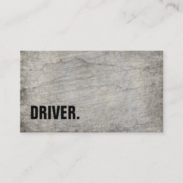 Modern Minimalist Wood board DRIVER Professional Business Card (Front)