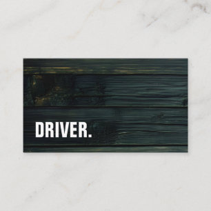 Modern Minimalist Wood board DRIVER Professional Business Card