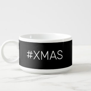 Modern Minimalist Xmas Black and White Bowl