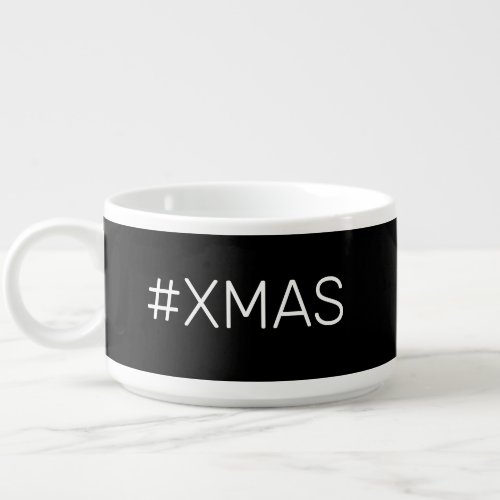 Modern Minimalist Xmas Black and White Bowl