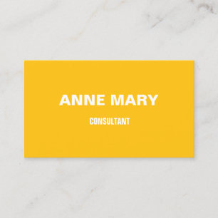 Modern Minimalist Yellow Orange Professional Cool Business Card