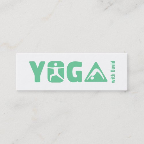 Modern Minimalist Yoga Freelance Instructor Mini Business Card