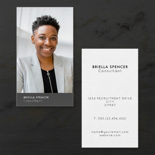 Modern minimalist  your photo business card (Modern minimalist your photo business card.)