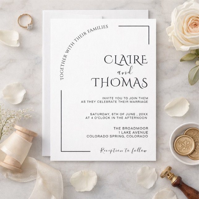 Modern Minimaliste wedding invitation  (Creator Uploaded)