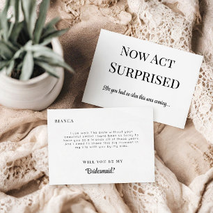 Modern MinimalistFunny Bridesmaid Proposal Card