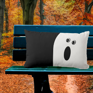 Modern Minimalistic Abstract Ghost Halloween Lumb Lumbar Pillow